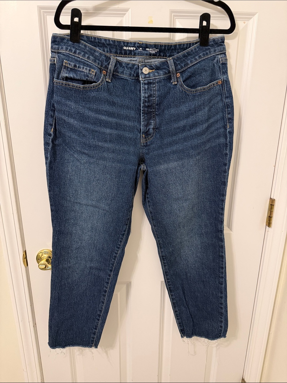 Old Navy Blue High Rise OG Straight Jeans 14P